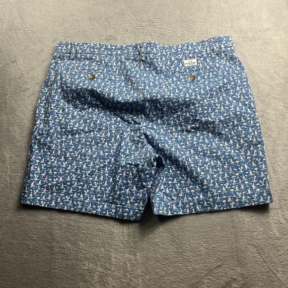 Vineyard Vines Breaker Shorts Men's 38 Blue Stretch Nautical Sailboat Print Golf - Picture 8 of 9